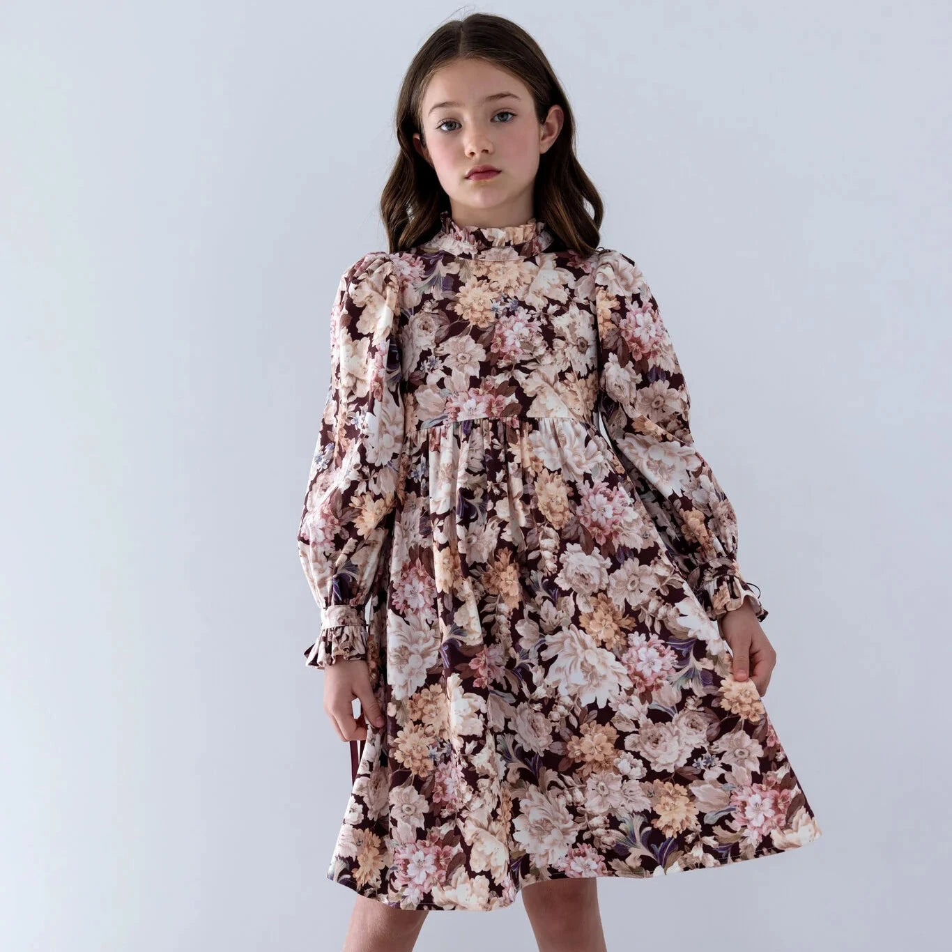 Petite Amalie Winter Bloom Cord Dress