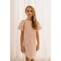 Pink Label By Petite Amalie Blush Smock Denim Dress