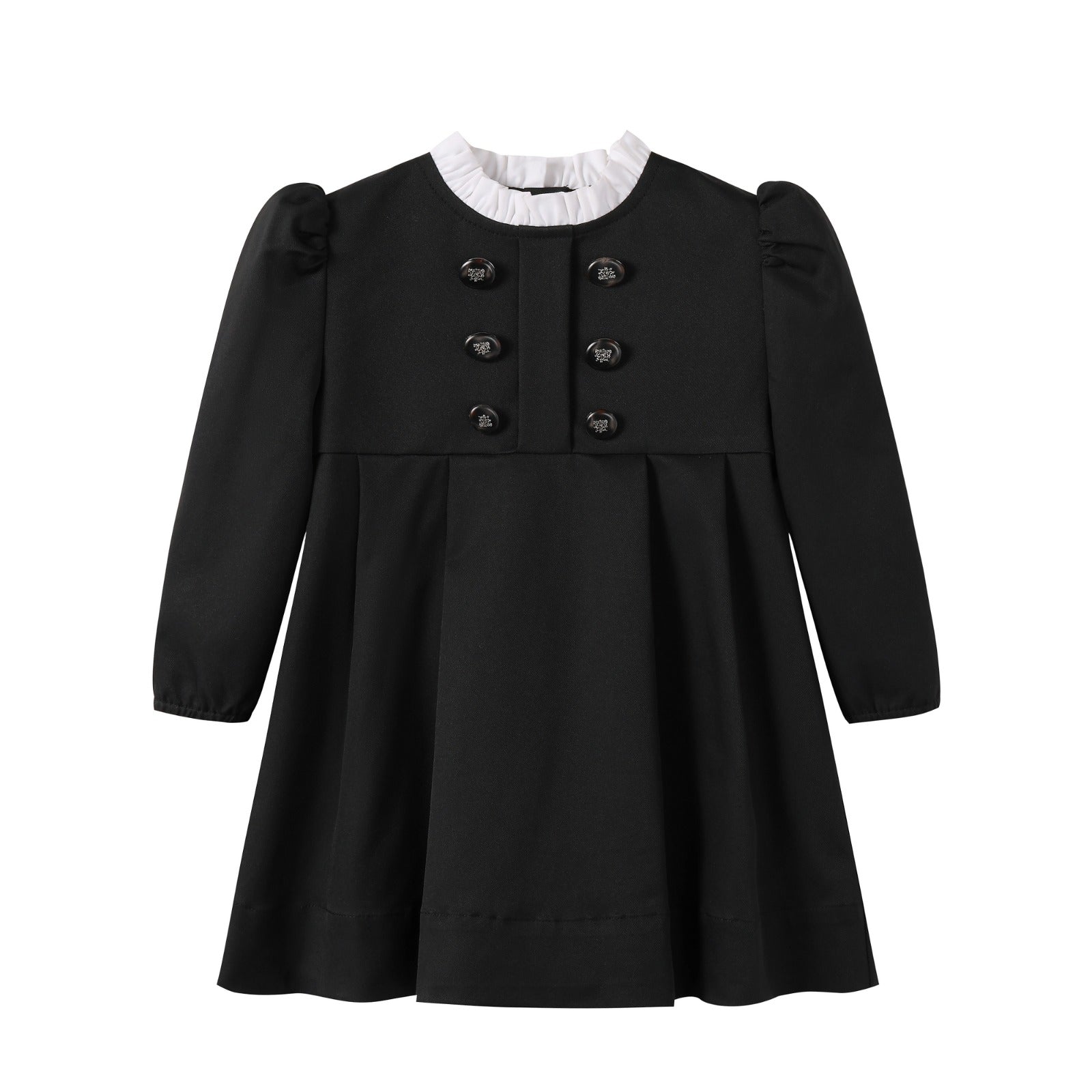 black a double buttons dress Nou Nelle Taffeta Breasted dinner date 0NA What to Wear for Size:L USA