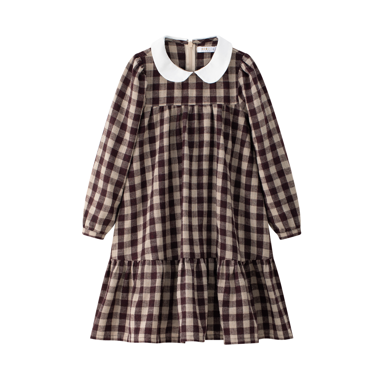 Coco Blanc Burgundy Plaid Dress (CB4022)