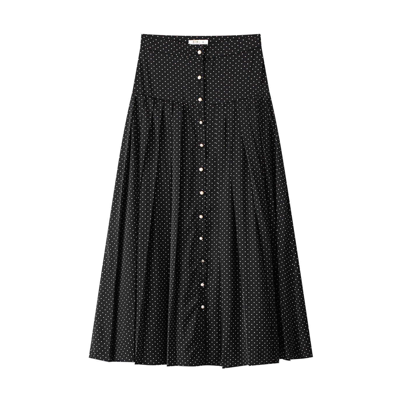 Coco Blanc Black/White Polka Dot Pleated Skirt (CB4066)