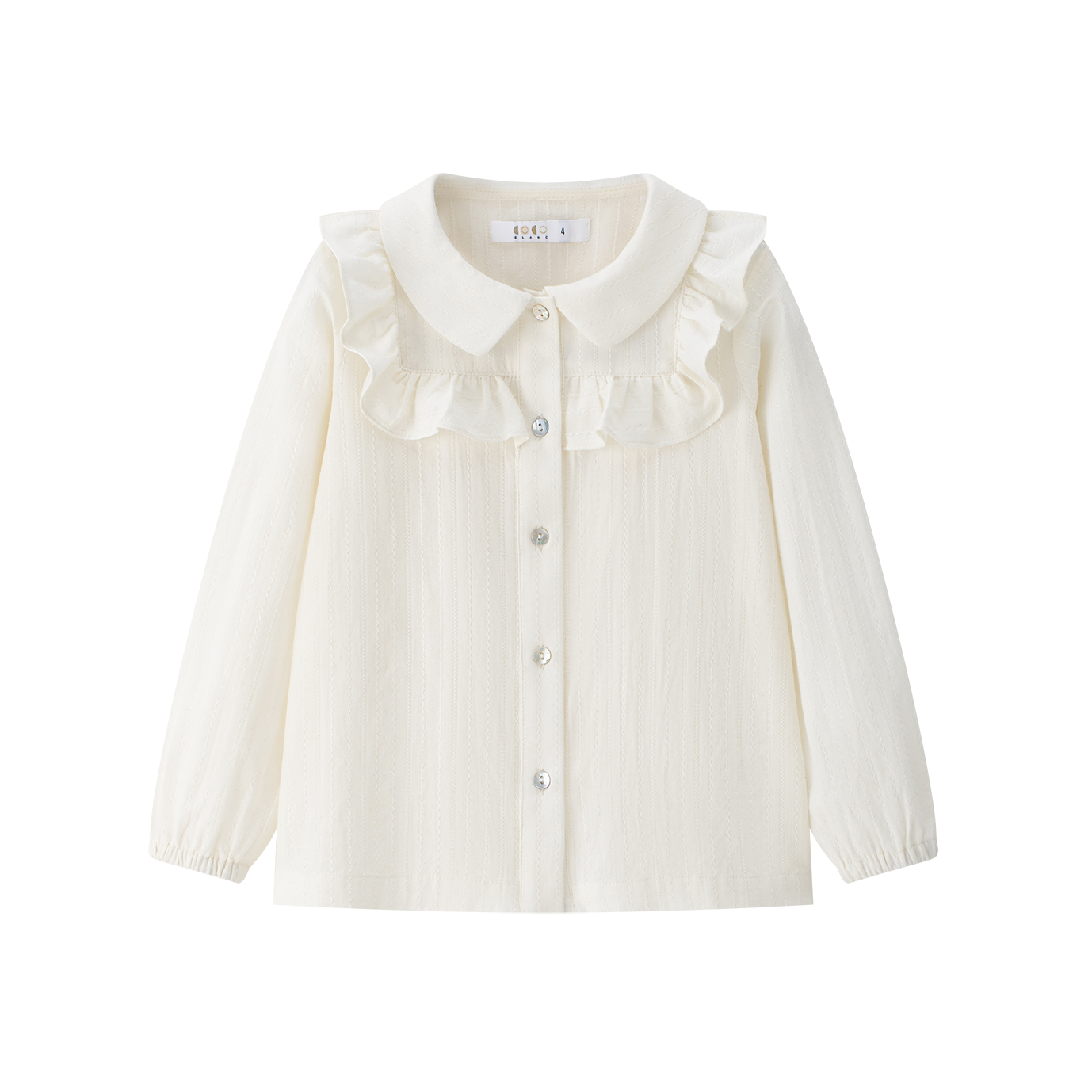 Coco Blanc Ruffle Blouse - Cream CB4094