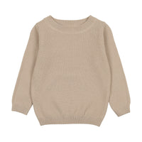 Analogie By Lil Legs Crewneck Sweater Long Sleeve Taupe