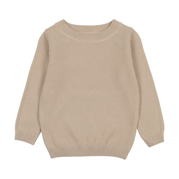 Analogie By Lil Legs Crewneck Sweater Long Sleeve Taupe
