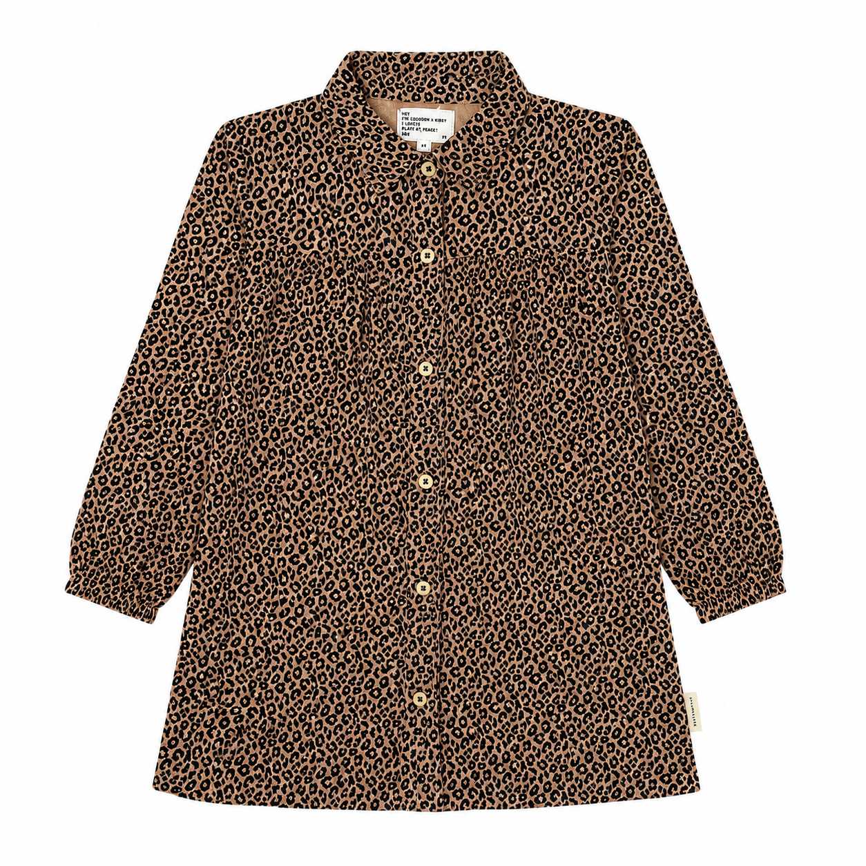 Piupiuchick Brown Knee-Length Dress with Animal Print