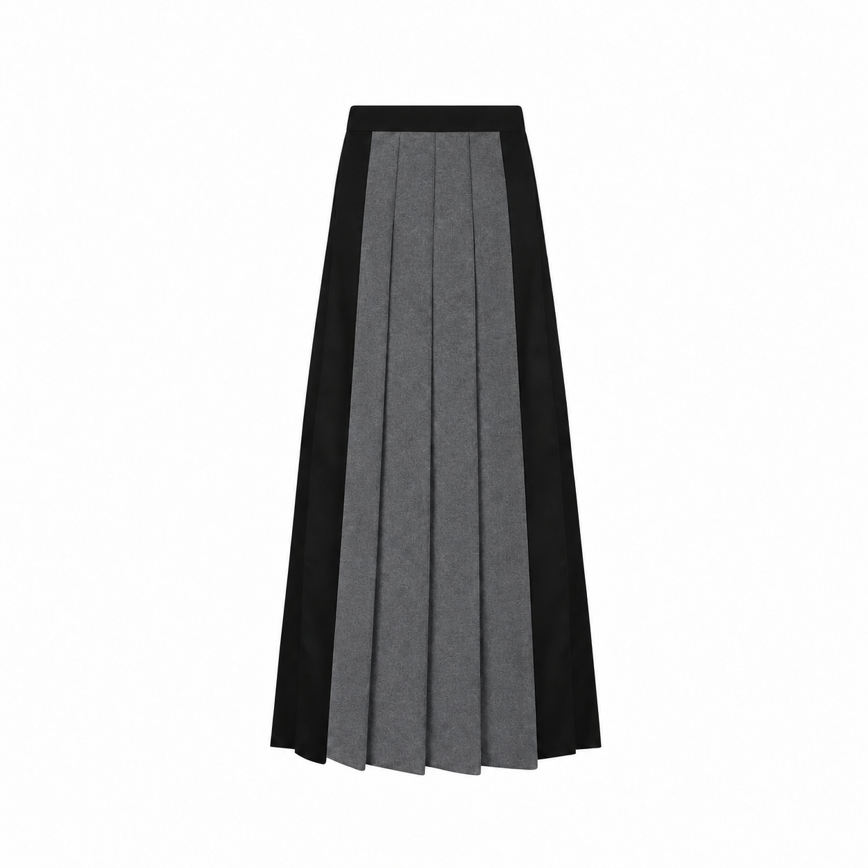Little Parni Grey Teen's Two-tone Pleated Maxi Skirt (K684)