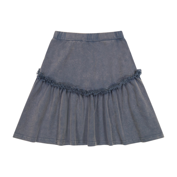 Zeebra Kids Blue Denim Wash Denim Ruffle Skirt