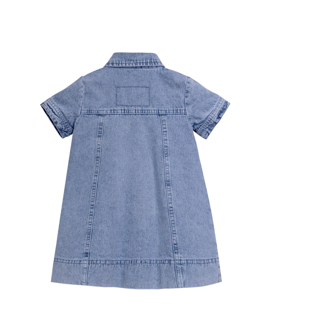 white christmas dresses Nounelle Denim Shirt Dress- Short Sleeves