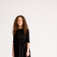 Little Parni Black Maxi Dress (K413)