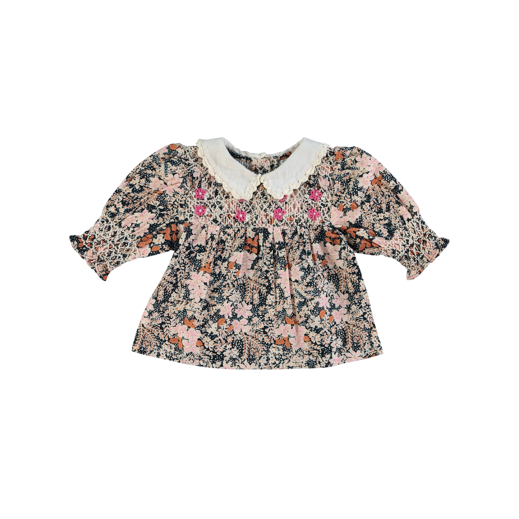 トップス Bebe Organic Gabriella Blouse Bebe Organic Gabriella Blouse - Vintage Floral - 6Y Last One
