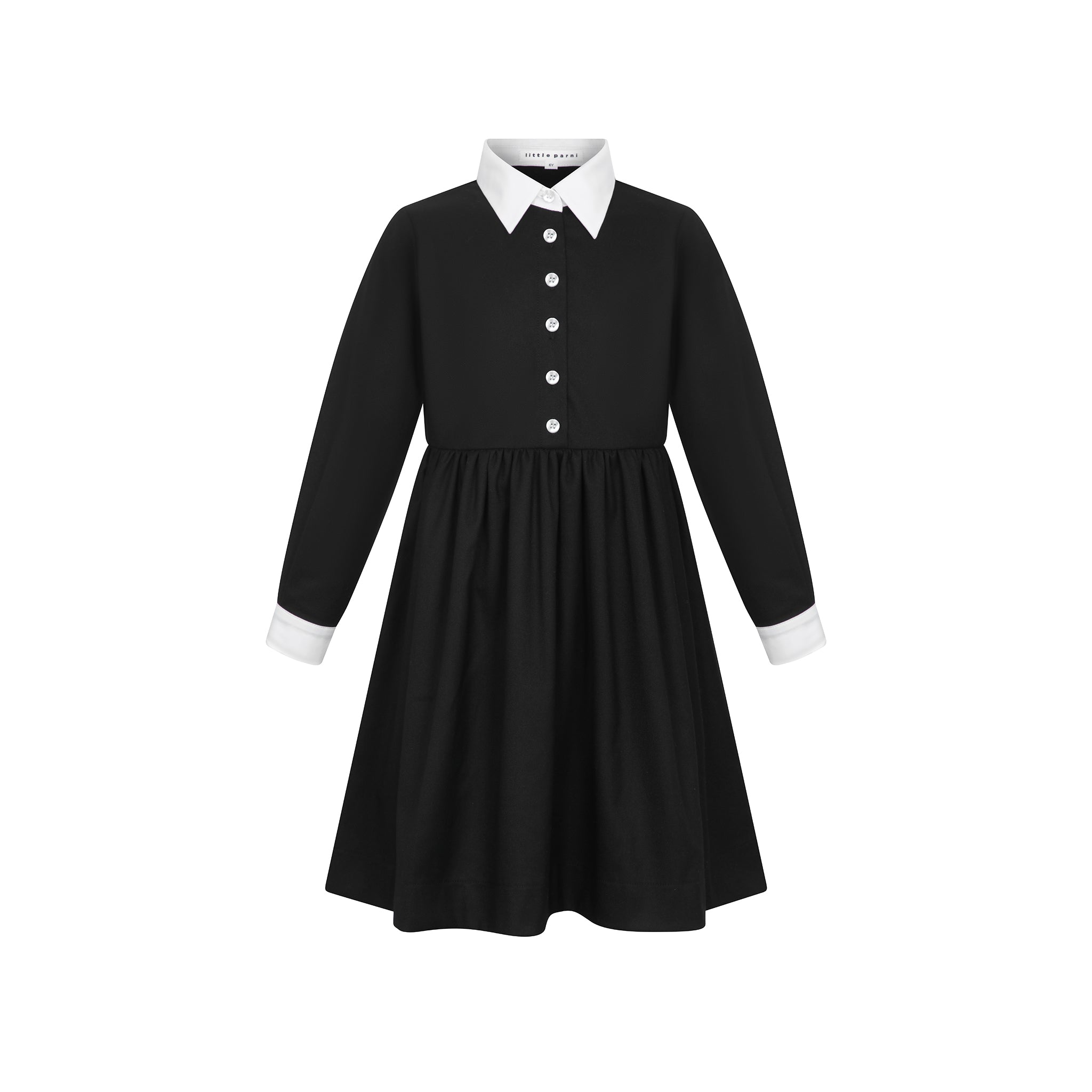 black with white collar dress Little Parni Collared Tiffany Valentine Bride of and soft gathered details _auto_vendor_svdr_95292281431 Color:PINK/WHITE/BLACK