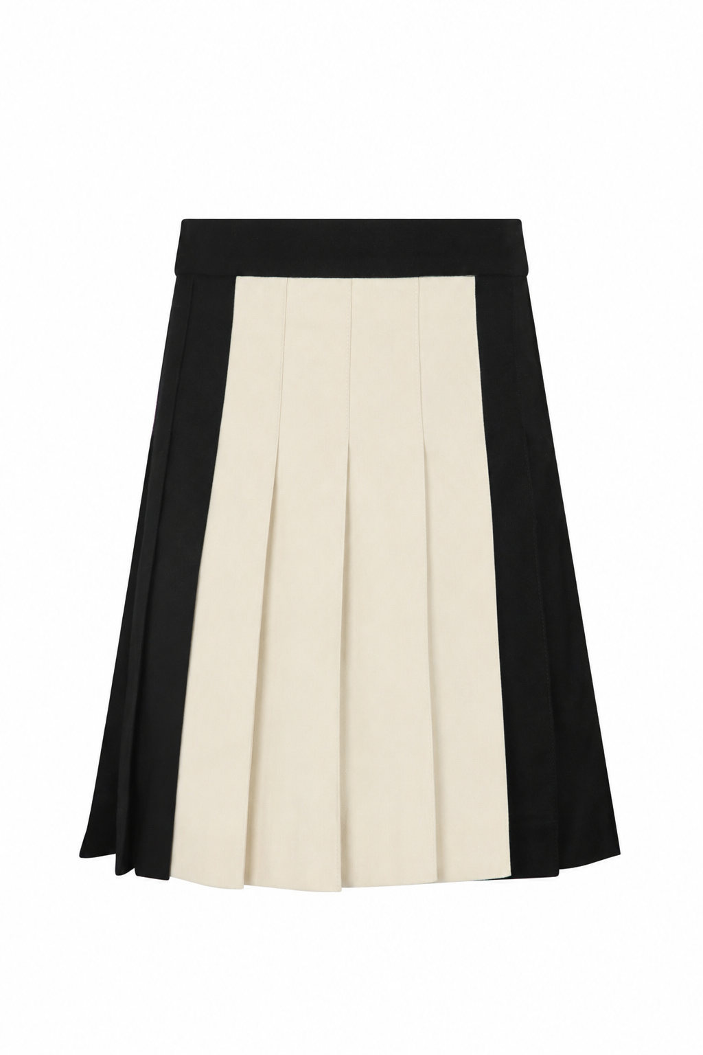 Little Parni Black Two-tone Pleated Skirt (K683)