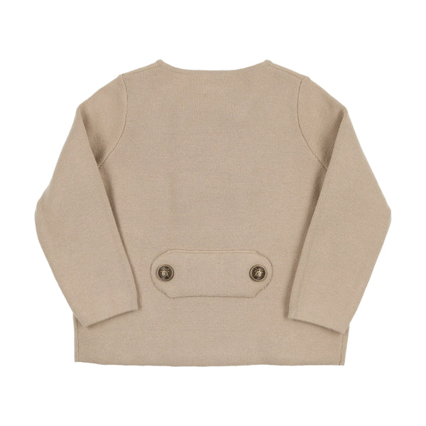 Analogie By Lil Legs Knit Double Breasted Blazer Taupe