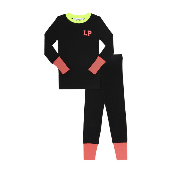 Little Parni Black/Pink Neon Pajamas with LP (PJ68 )