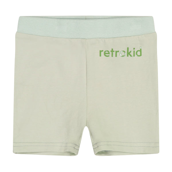 Retro Kids Sage Green Play Baby Tee + Shorts Set