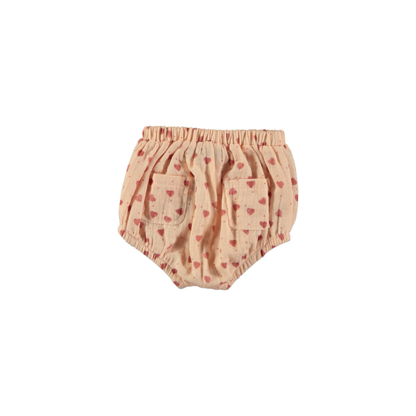 Tocoto Vintage Pink Heart Print Baby Bloomer