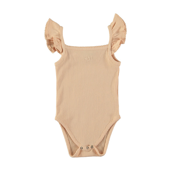 Tocoto Vintage Pink Ribbed Baby Body With Ruffles