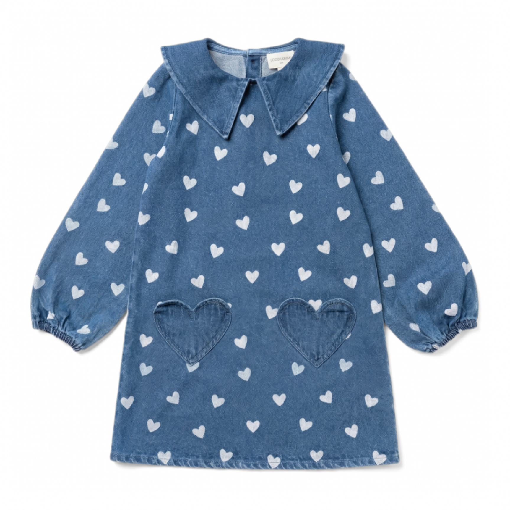 Louis Louise Dress Odile Denim Heart Blue