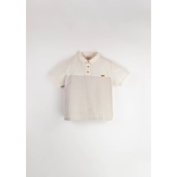Popelin Sand Striped Contrasting Shirt (Mod.25.2)