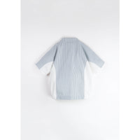 Popelin Navy Blue Striped Shirt With Side Panel (Mod.26.3)