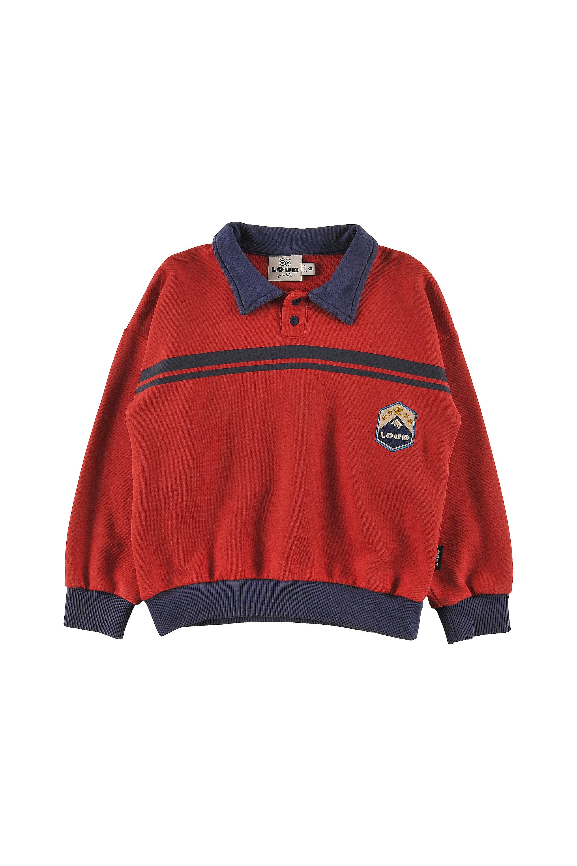 Loud Apparel Winter Polo Sweater - Red Washed (UJ02)