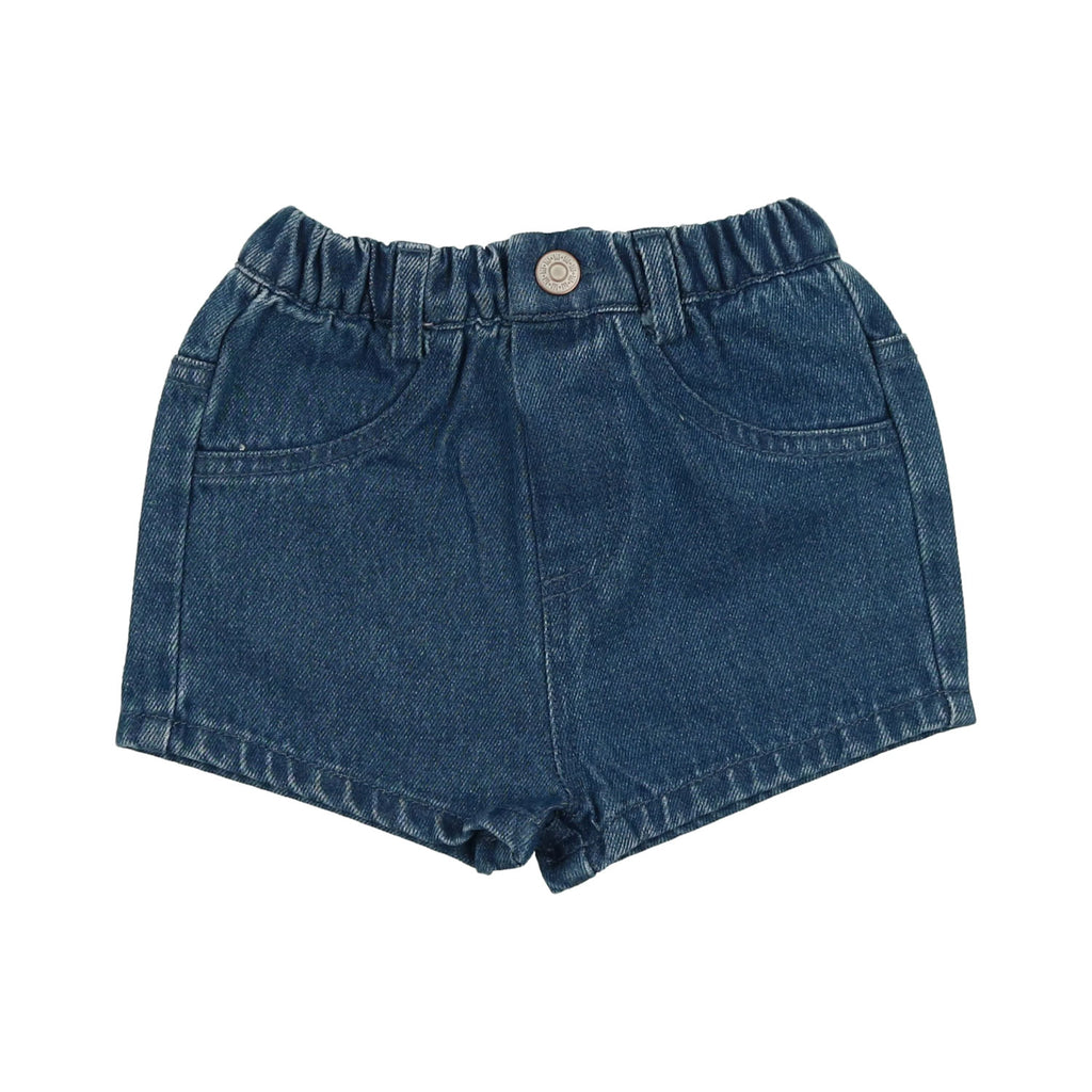 LIL LEGS Blue Denim DENIM SHORTS | Buttons Bebe