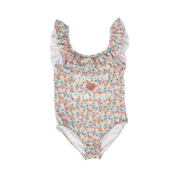 Tocoto Vintage Pink Floral Printed Swimsuit Tocoto