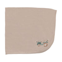 Cuddle & Coo Taupe Tractor Blanket