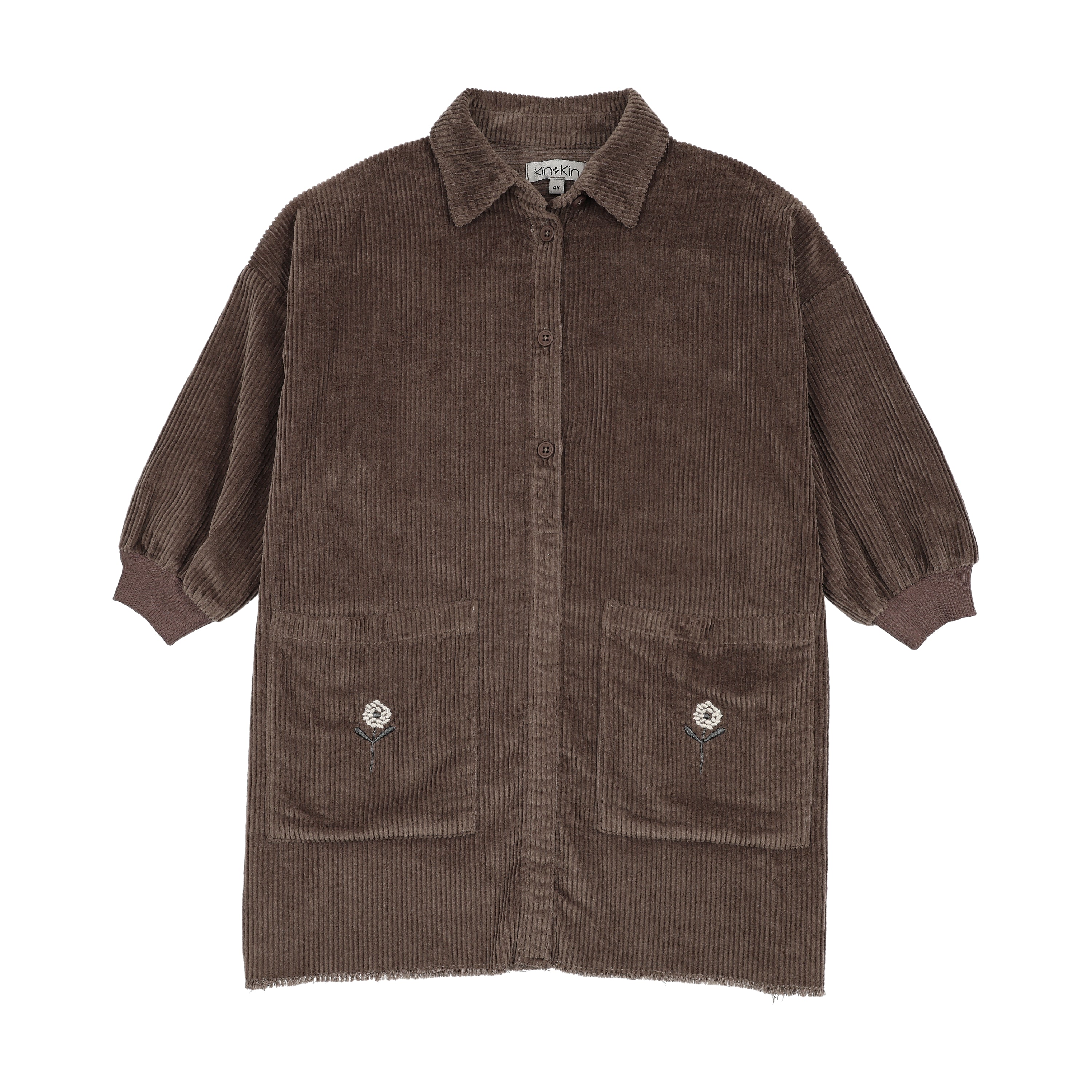 Kin and Kin Umber Corduroy Shirt Dress