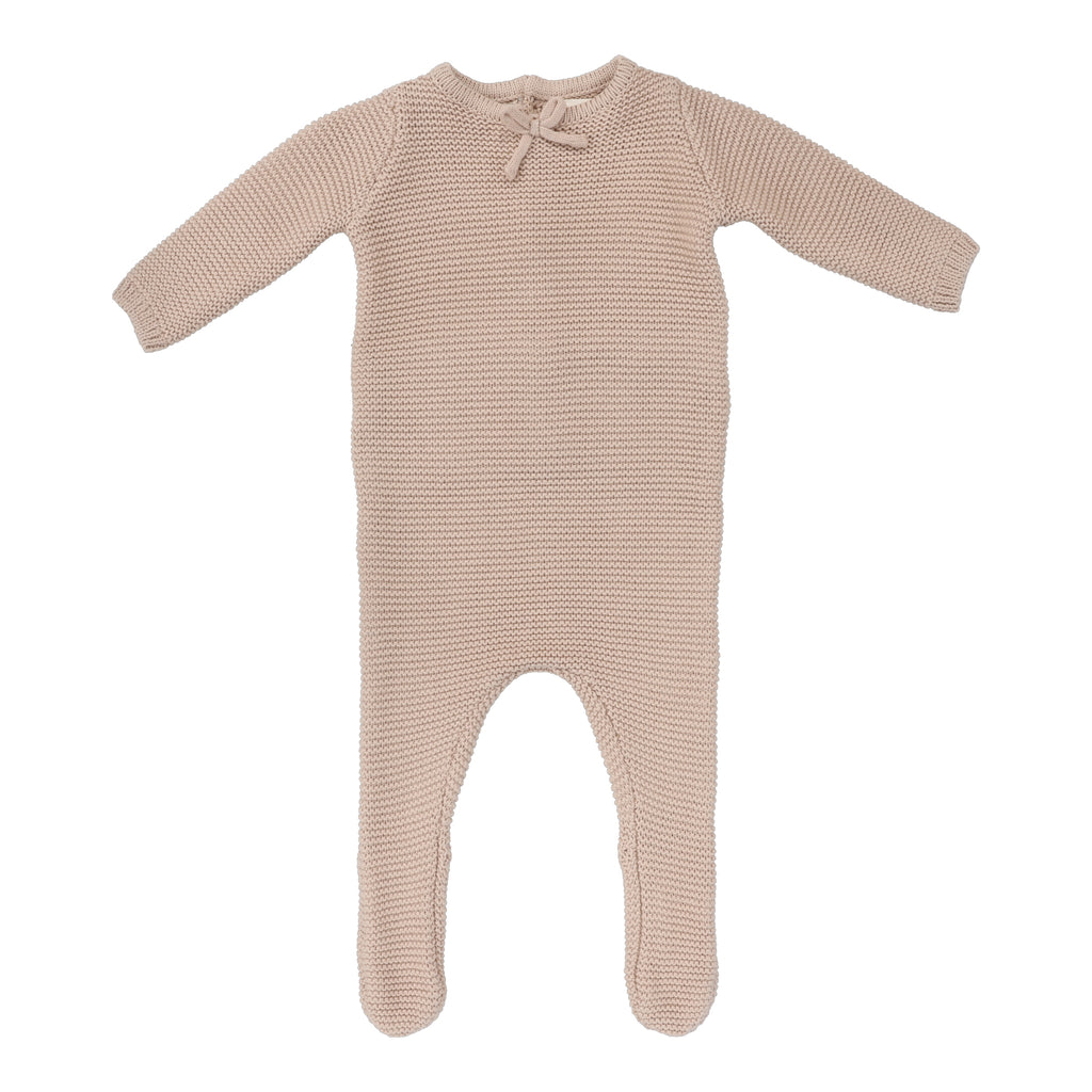 Lil Legs Velour Trim Footie - Navy main image 0