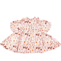 Noma Pink Puffy Sleeve Floral Dress (NDR736)