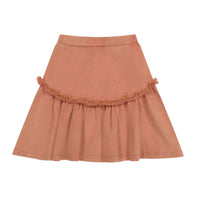 Zeebra Kids Pink Denim Wash Denim Ruffle Skirt