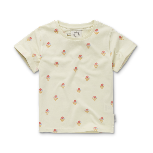 Sproet + Sprout Pear Off-White T-Shirt Ice Cream Print