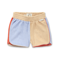 Sproet + Sprout Biscotti Off-White Terry Sport Short Colourblock