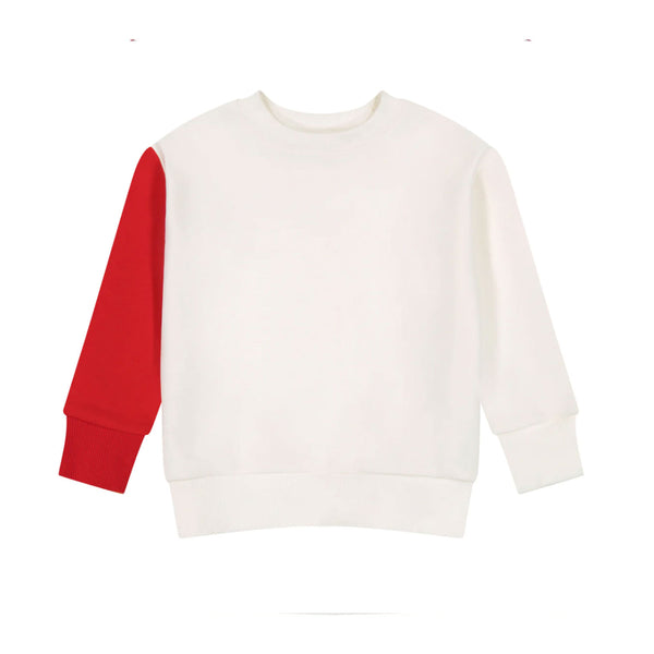 Zeebra Kids Ivory/Crimson Sweatshirt Top