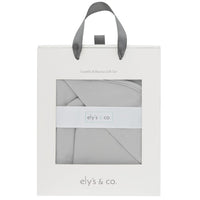 Ely's & Co Grey Jersey Knit Cotton Swaddle Blanket and Beanie Gift Set