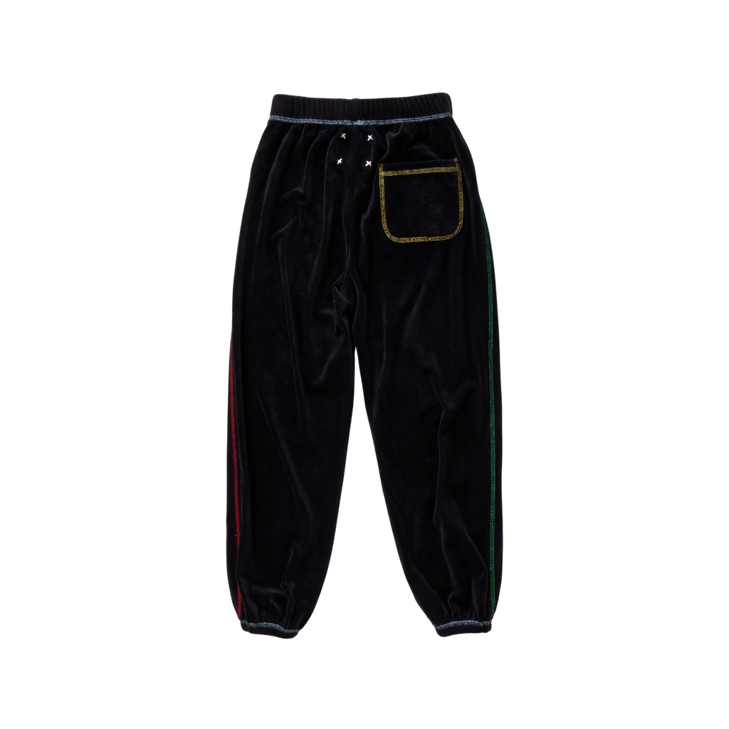 Hey Kid Embroidered Velour Pants ( HK202 ) Buttons Bebe