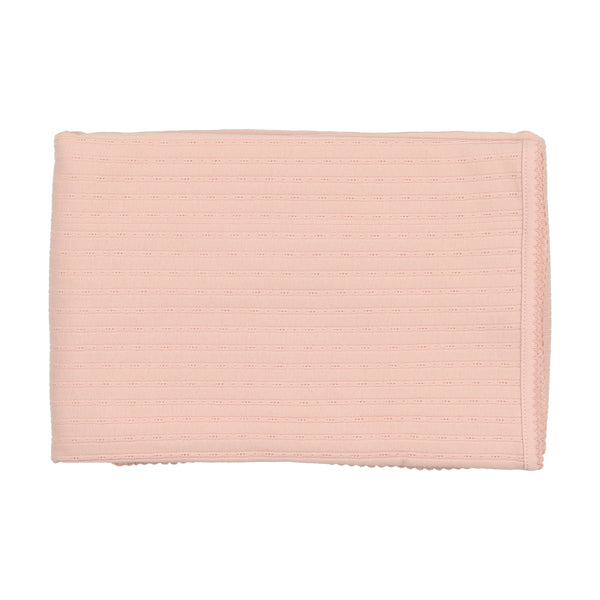 Bee & Dee  Pointelle Collection-Blush Blanket