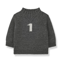 1+ In The Family Leo Grey Number One Sweater