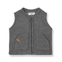 1+ In The Family Grey Manel Zipper Vest