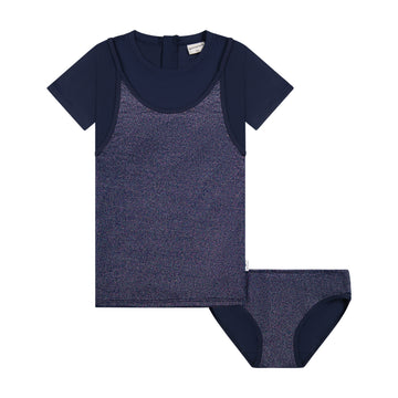 Sparrow Kids Blue Shimmer Girls Tankini