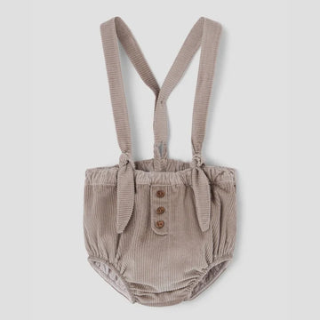 Popelin Taupe Corduroy Culotte with Removable Straps (Mod.25.1)