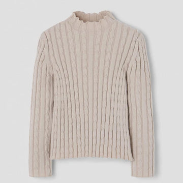 Popelin Sand Perkins Neck Knitted Sweater (Mod.18.1)