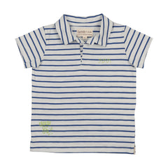 Farren And Me Boys Polo - Royal Blue Stripes