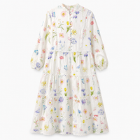 HEV White Floral Hydrangea and Butterfly Dress (HDR711)
