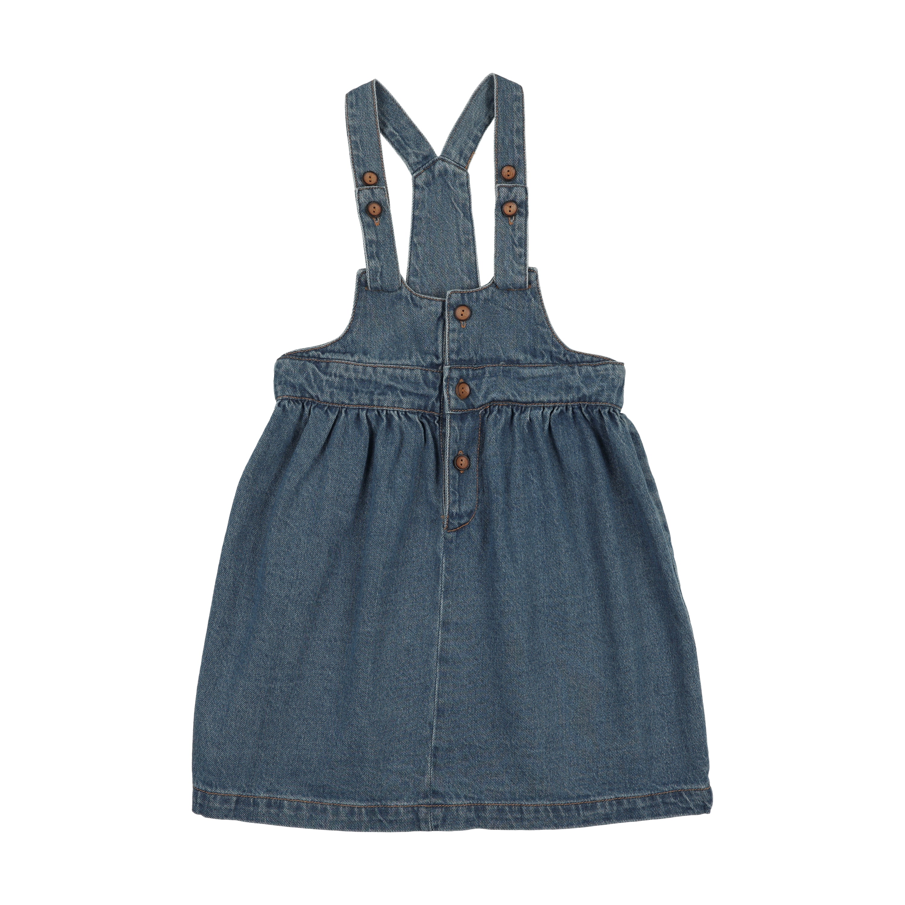 Farren And Me Denim Jumper - Blue Denim | Buttons Bebe Farren And Me Denim Jumper - Blue Denim | Buttons Bebe