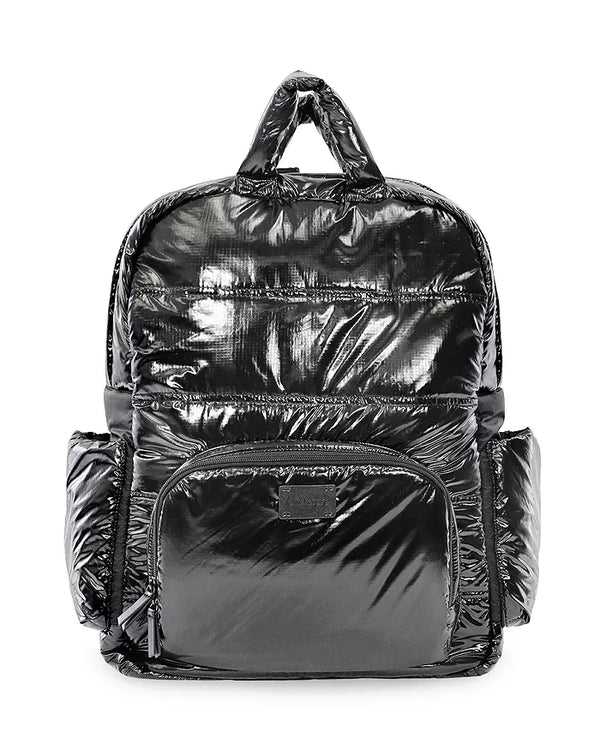 7 A.M Black Shiny Polar Backpack