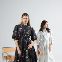 HEV Black Floral Small Buttons (HDR701)