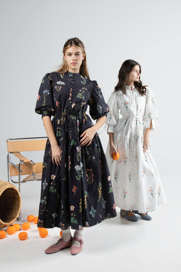 HEV Black Floral Small Buttons (HDR701)