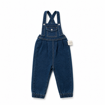 Birnham On The Sea Front Pocket Overalls — Dark Denim (1212)